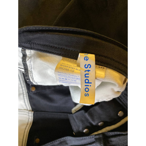 ACNE STUDIOS Bla Konst River Stay Black Jeans Mens 31x34 - Picture 4 of 6